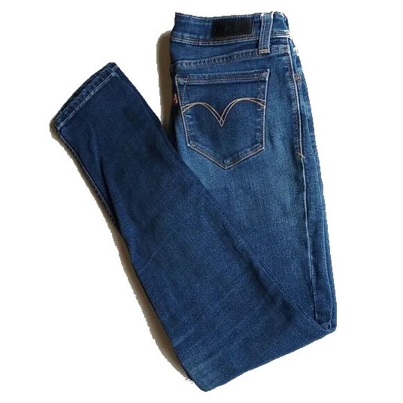 *50off3* Levi's Bold Curve Skinny Jeans Juniors 7M 27 Medium Wash - Picture 1 of 5